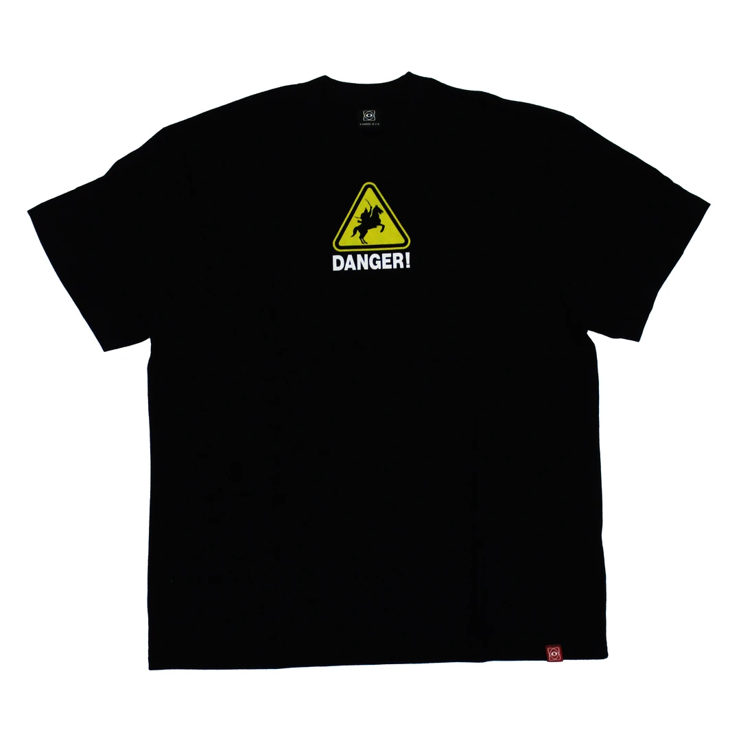 慧眼THIRD EYE 危险标识T恤重磅美式宽松印花短袖
