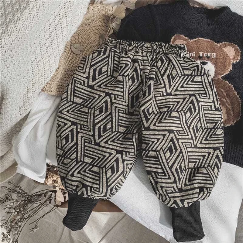 男女童加绒裤子宝宝棉裤秋冬婴儿大pp裤加厚儿童灯笼裤韩