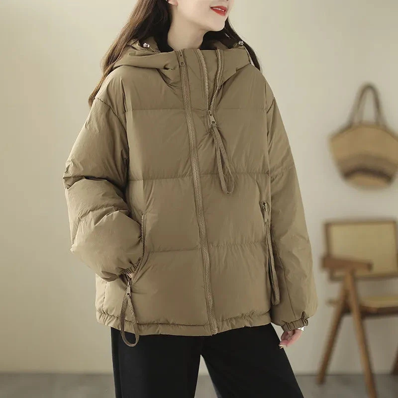 波司澄羽绒服棉服女2023新款冬季羽绒棉衣韩版短款宽松连帽加厚棉