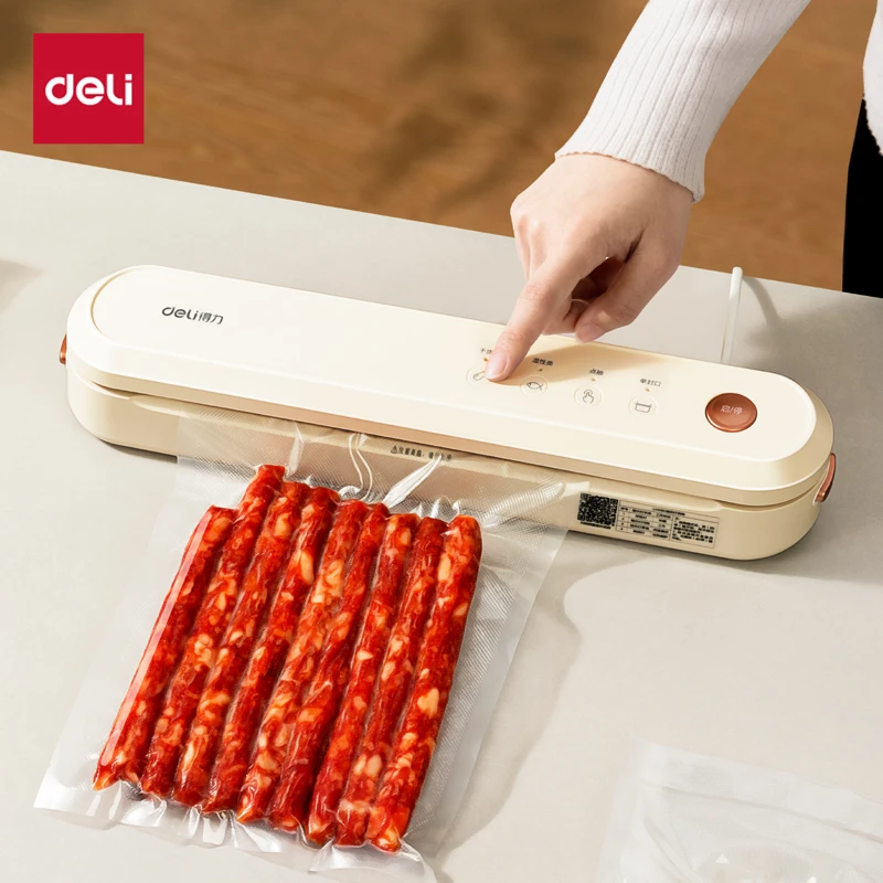得力抽真空包装封口机家用食品保鲜袋塑封机全自动干湿打包密封机