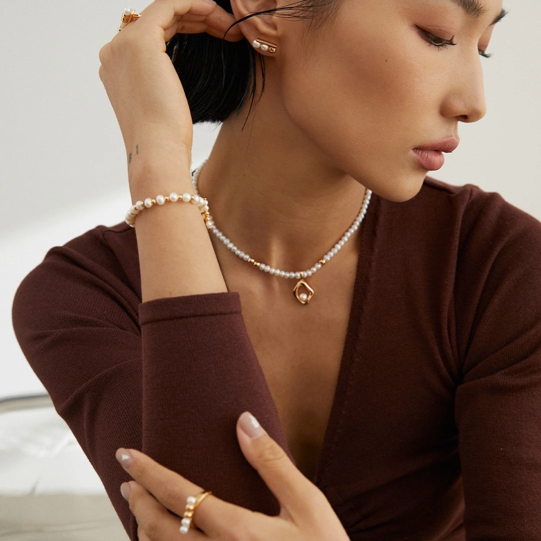 铜合金手链 手链百搭ins优雅品牌镀层手工个性轻奢气质设计感