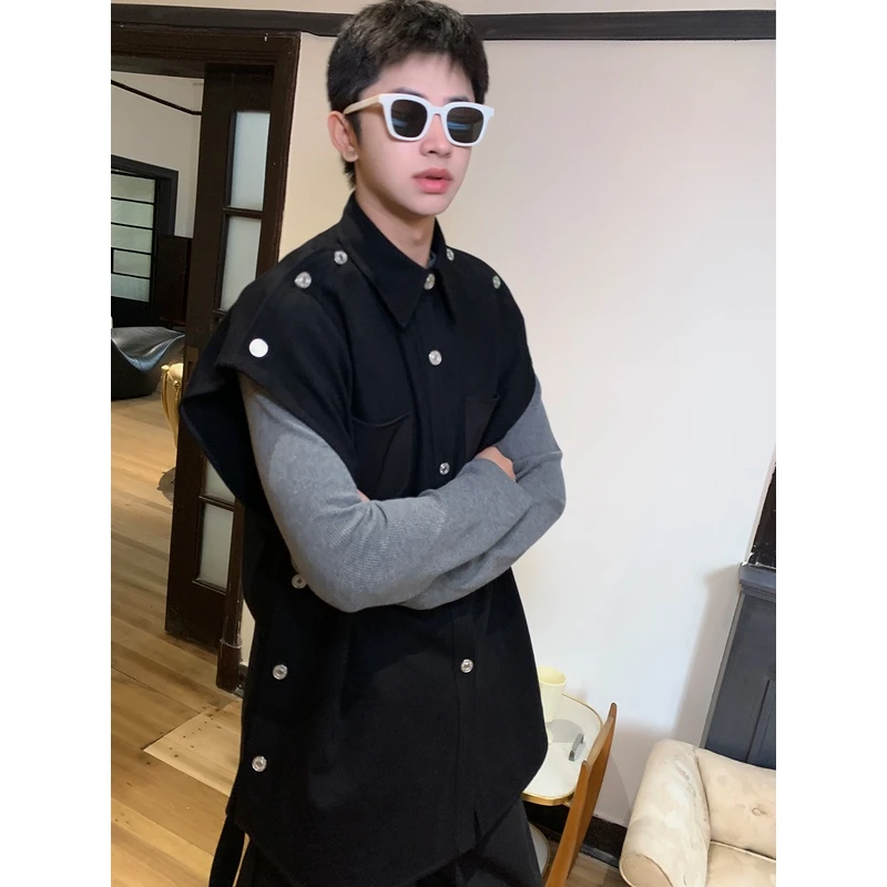 ESC MAN STUDIO/自制 充满调性的多纽扣高级感马甲上衣背心单品