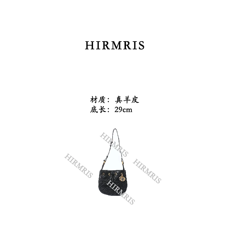 HIRMRIS手工真皮包CZ250 手袋吊篮蒂黑