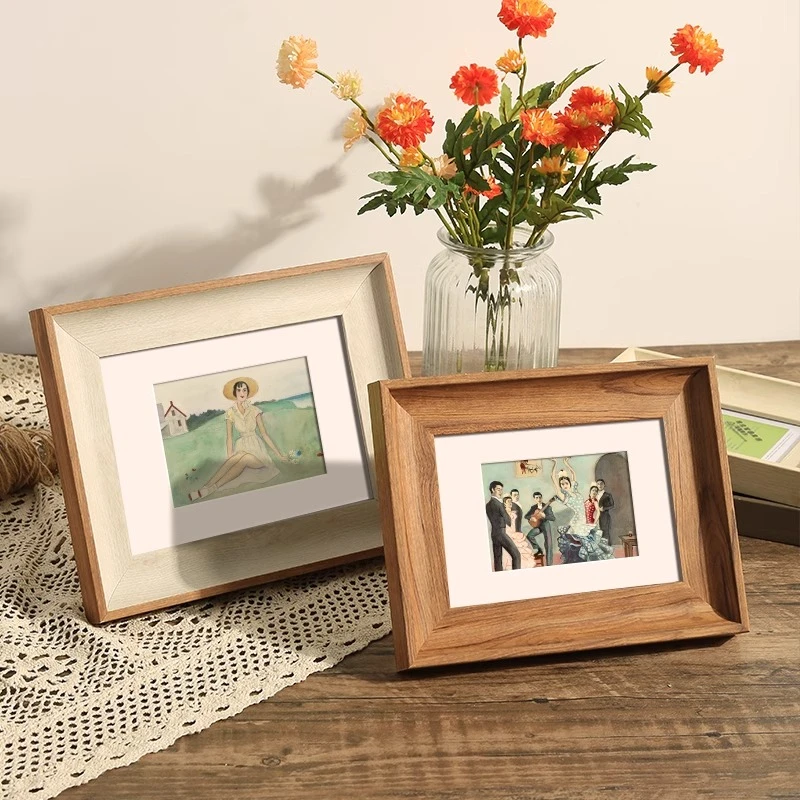复古相框摆台画框装裱洗照片做成8寸10六家庭装饰相框摆件高级感