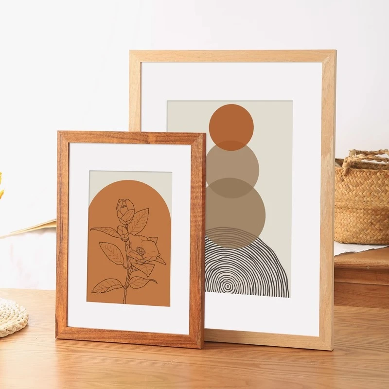 实木相框挂墙a4a3素描油画框装裱空框4k开8k海报拼图裱框定制外框