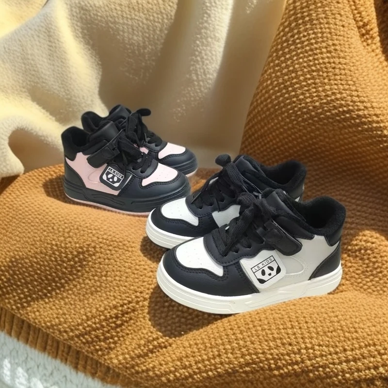 【813】冬季加绒二棉儿童时尚校园舒适百搭防水皮面中帮棉鞋A-5