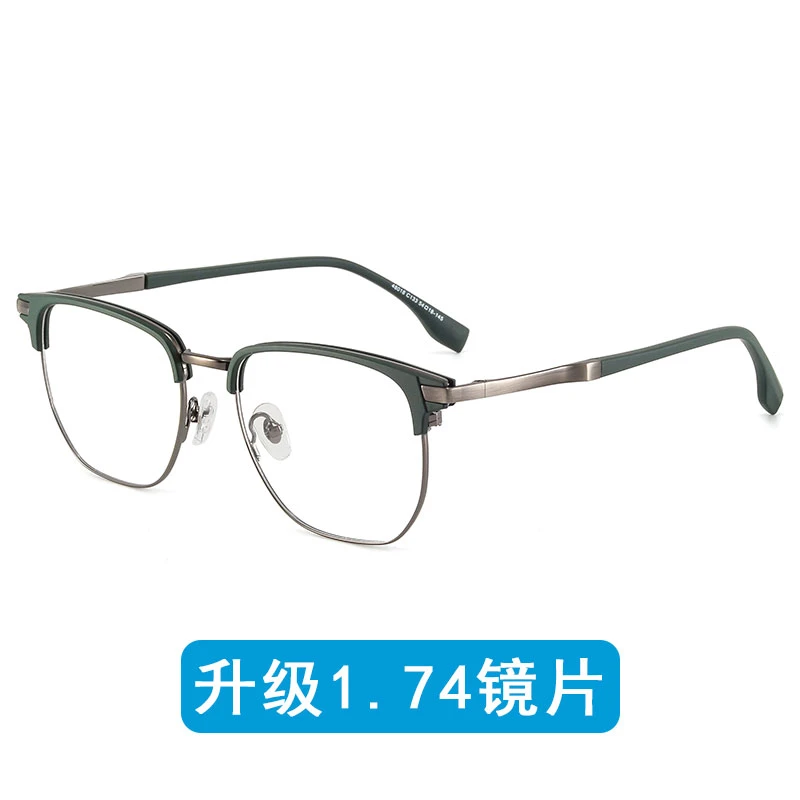 1.74树脂镜片超轻近视眼镜男可配有度数散光大脸眼睛框变色防蓝光
