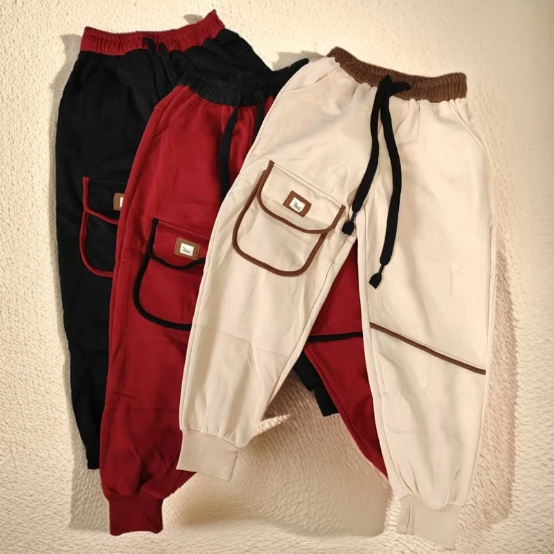 8809-1（飞儿同款）卫裤加绒加厚休闲裤子秋冬