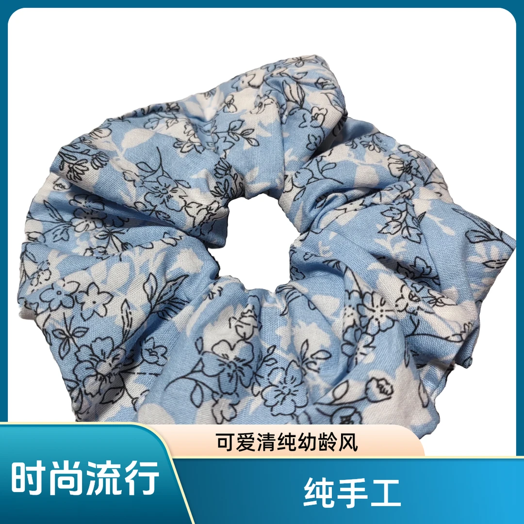 满20包邮猪大肠发圈纯手工纯棉复古可爱清纯幼龄风少女家居洗漱