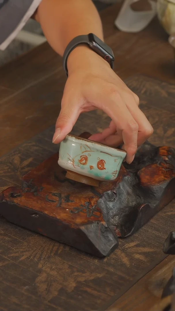 【闪购商品】杯粉引猫咪杯陶艺