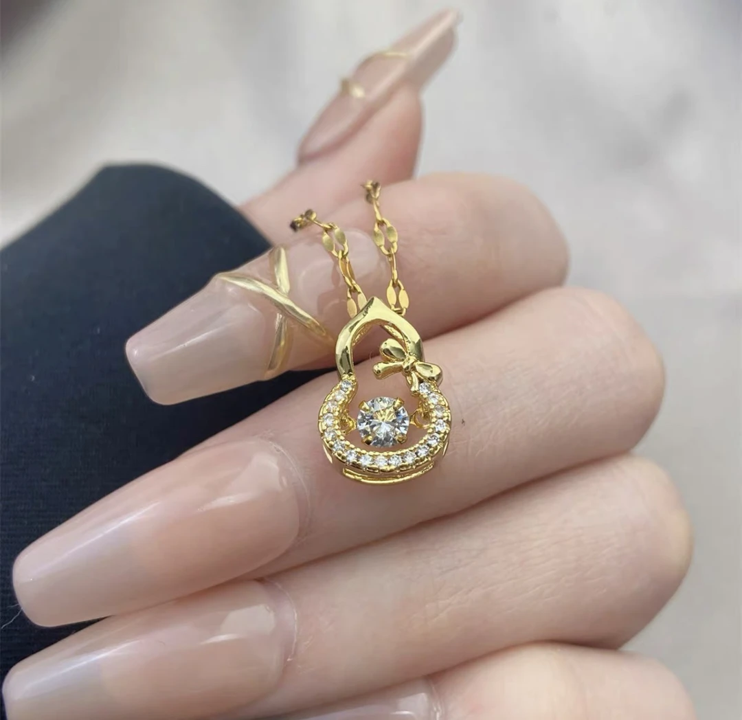 钛钢项链 钛钢材质灵动葫芦项链