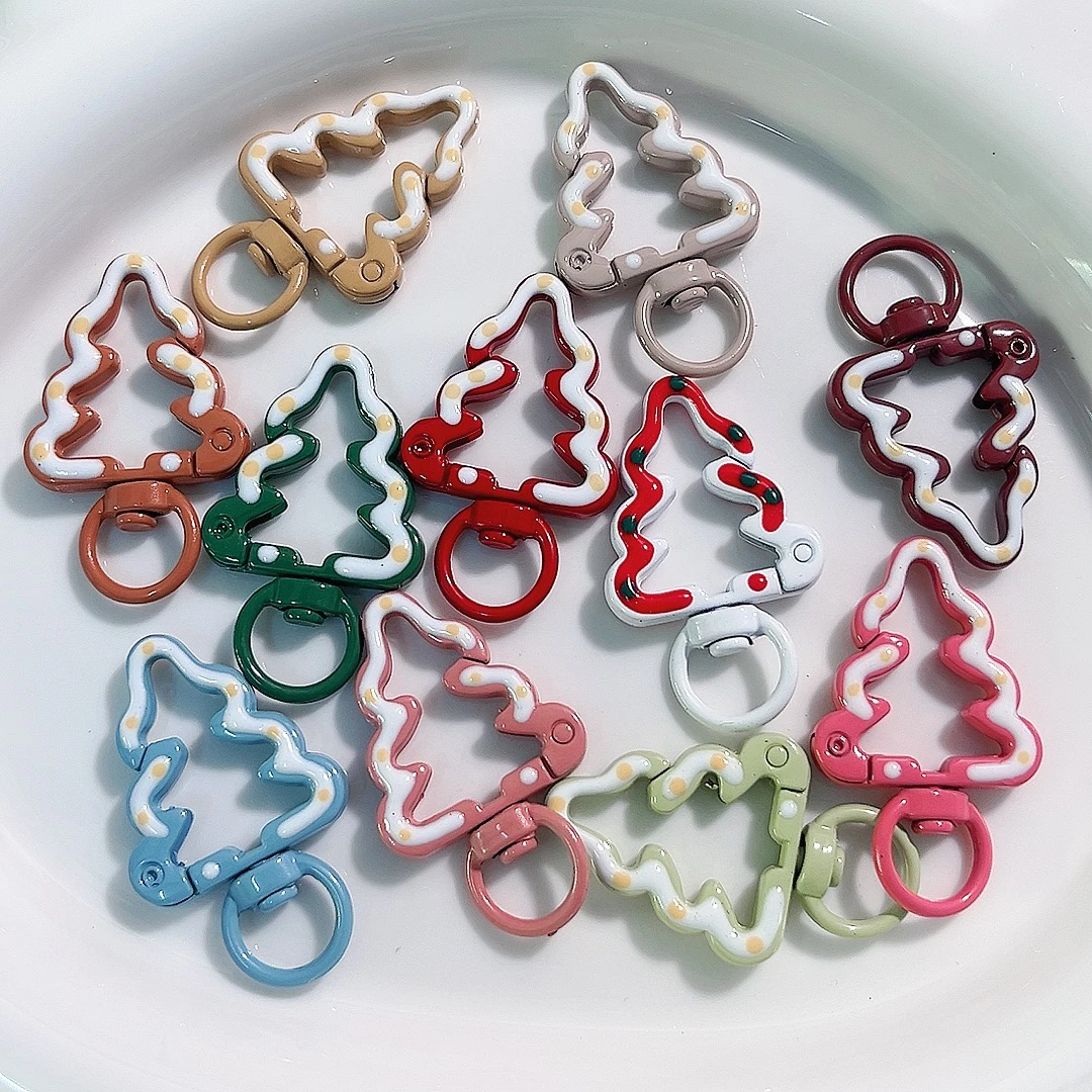 可爱卡通情侣钥匙圈弹簧扣DIY钥匙扣配件个性汽车包包挂饰扣材料