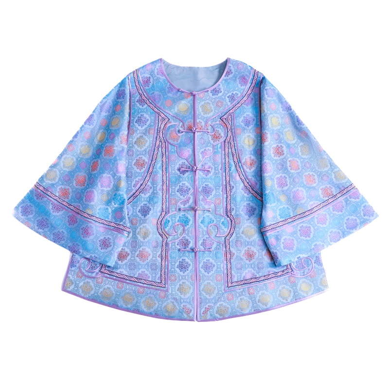 「锦花曲」乐锦坊复古中国风手工原创设计日常百搭国潮女装汉服上衣