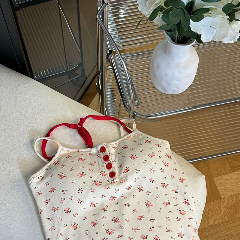 【年终大促 抢完即止】假两件碎花吊带上衣打底背心K424U03293