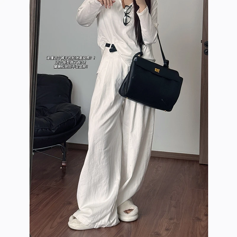 【年终大促 抢完即止】百搭阔腿休闲裤宽松显瘦长裤子K424K16791