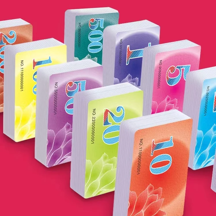 麻将筹码卡片磨砂材质码子牌 棋牌室筹码币 打牌用的防水面值卡