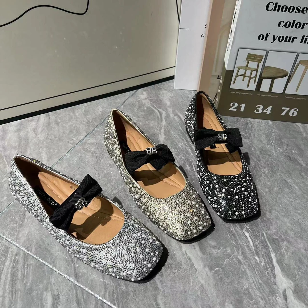 BUTY COCO专柜2024春夏新款钻带平底玛丽珍时尚百搭单鞋1183-69
