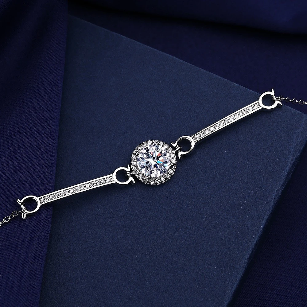 铜合金合成锆石手链 轻奢气质百搭高级感满钻时尚手链SL021-2167