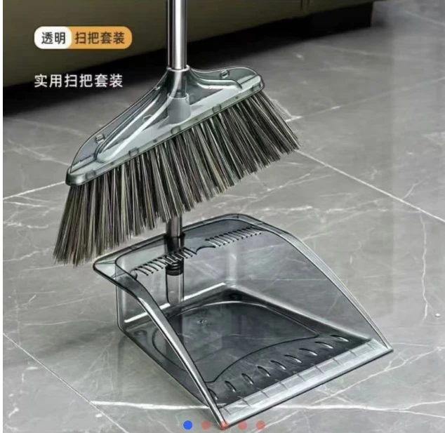 【补贴福利】加大加厚不锈钢杆家用透明透明扫把卫生间大号防风软毛