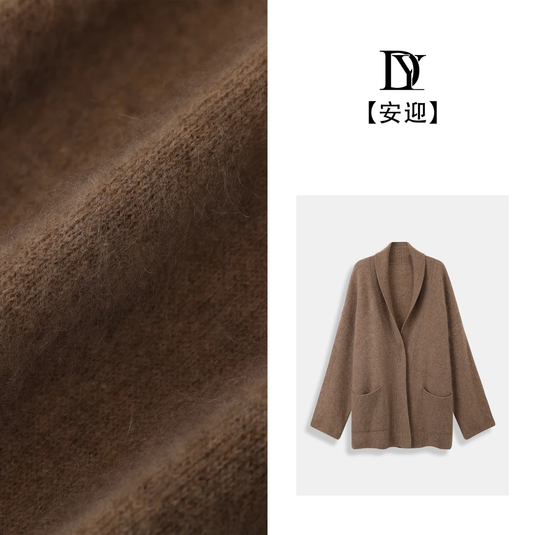 大缘·缘本【安迎】26支双股气质时尚百搭软糯羊绒衫开衫上衣DY0282