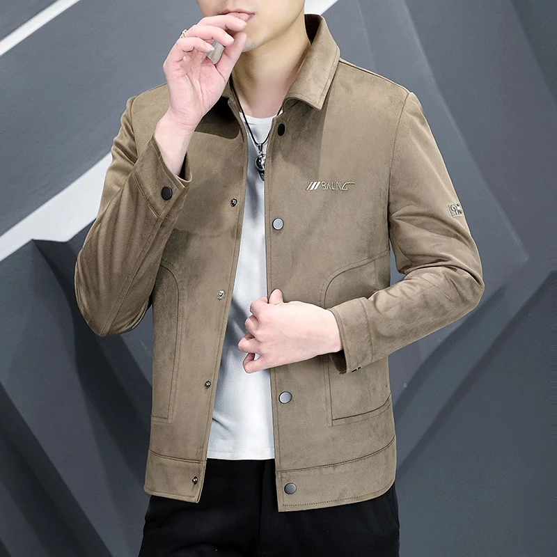 啄木鸟2023春季新款青年男士潮流时尚韩版夹克上衣休闲百搭潮流