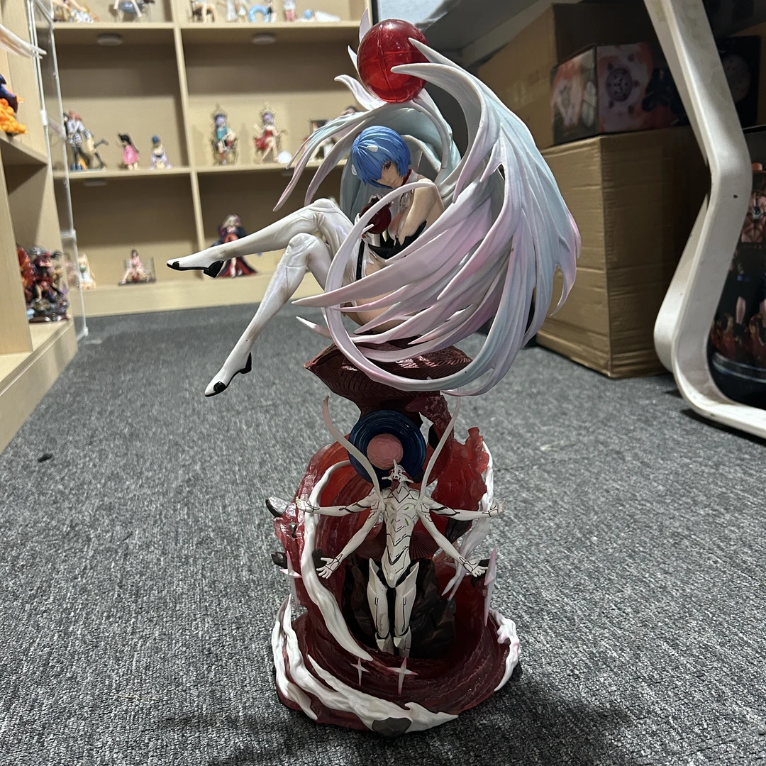 新世纪福音战士双头雕 天使凌波丽手办女神共鸣 二次元美少女摆件