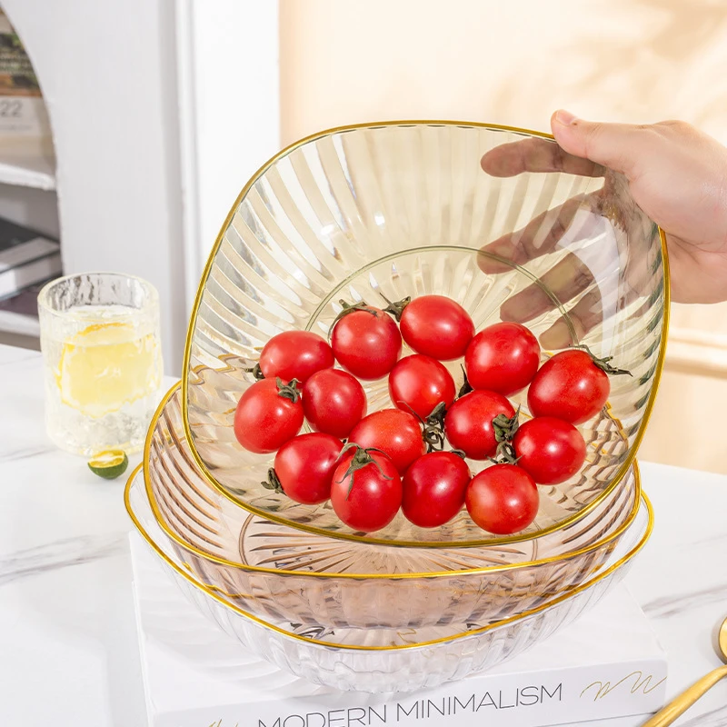 轻奢吐骨碟家用带底座桌面垃圾盘新款食品级小吃水果盘吐骨头盘子