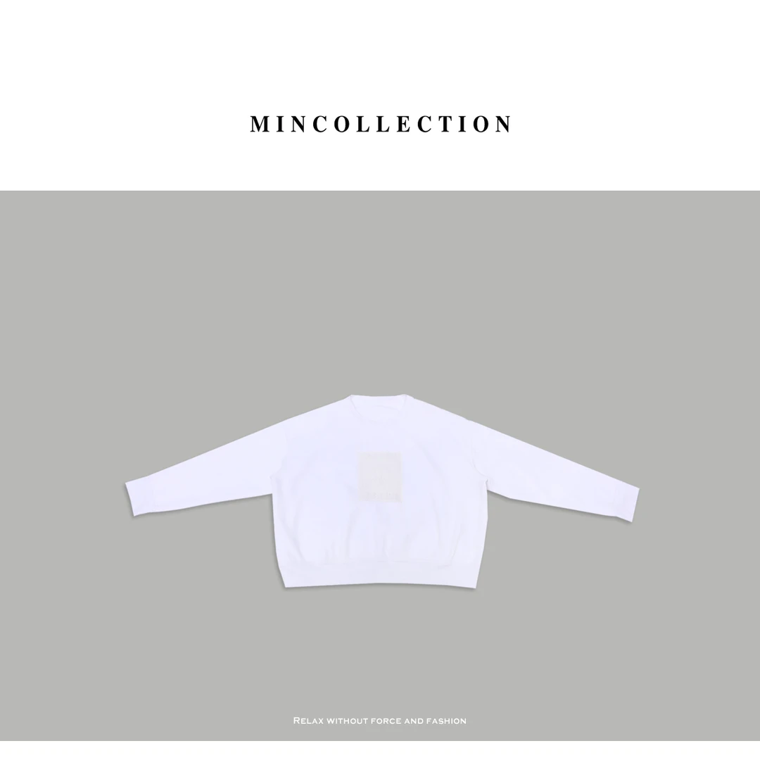 DE Mincollection贴布卫衣/秋季日系贴布绣设计短款廓形卫衣40099
