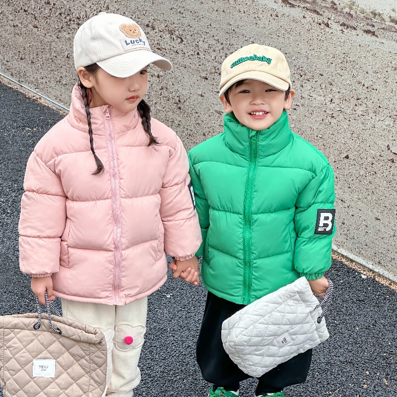 2024儿童棉服秋冬男童女童洋气休闲加厚外穿冬季保暖立领棉服