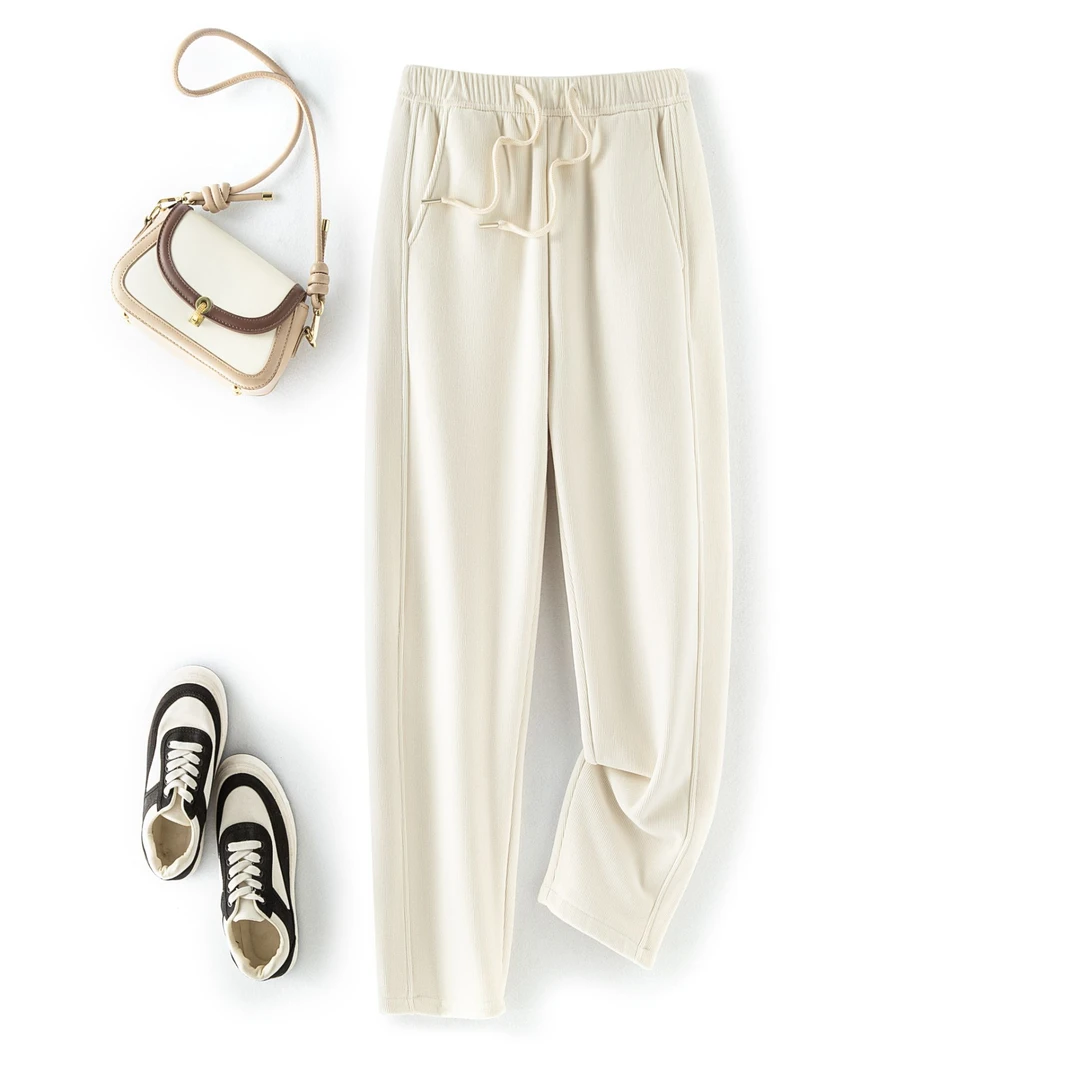 【粉丝专享】新款秋冬女士高腰气质直筒萝卜裤#7704