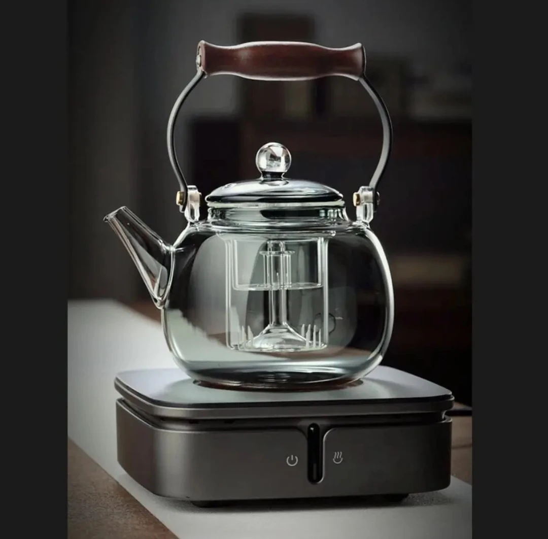 高硼硅玻璃加厚蒸汽小型日式蒸煮一体多功能大容量过滤家用茶壶