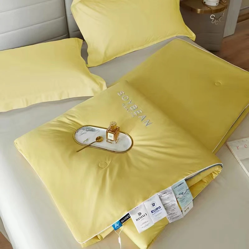 豆皇SOYBEAN水洗棉A类母婴幼纯色大豆纤维夏凉被空调被单人双人