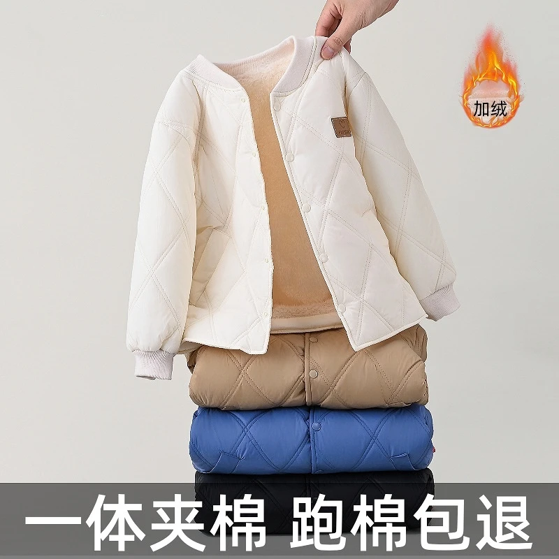 儿童棉服学生校服神器棉内胆男女童加厚棉服中大童棉袄外套秋冬季