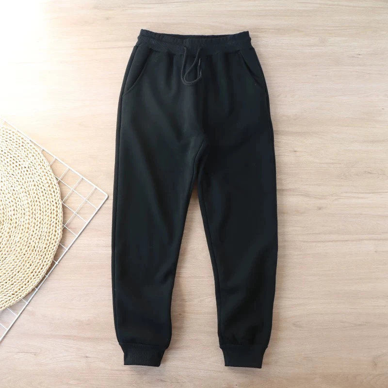 1127秋冬款加棉加绒休闲百搭收口运动裤