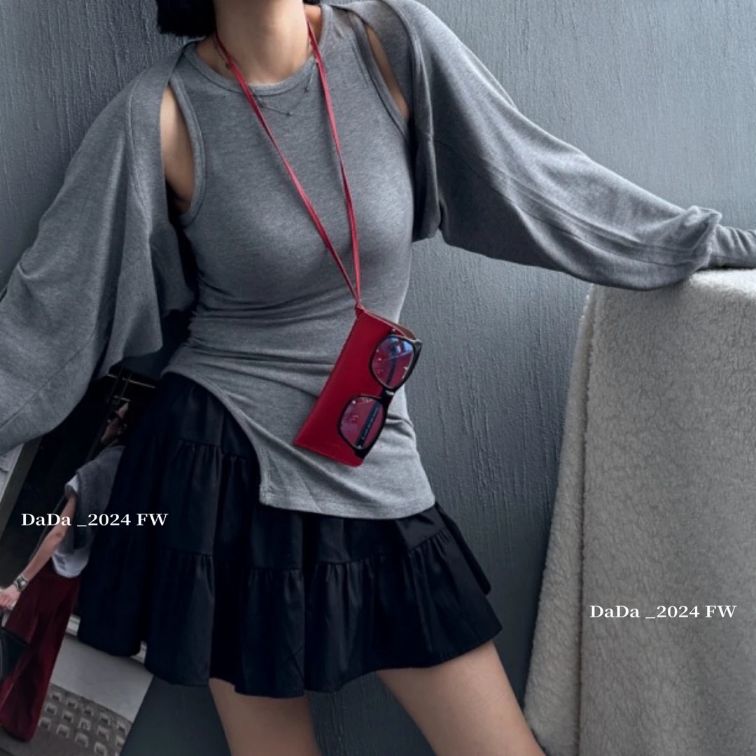 NO退NO换 DaDa原创 设计感背心两件套9168