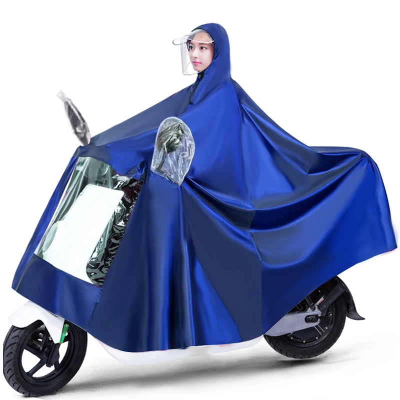 雨衣电动车防暴雨加大加厚遮脚护脸长款电瓶摩托车雨衣新款雨披