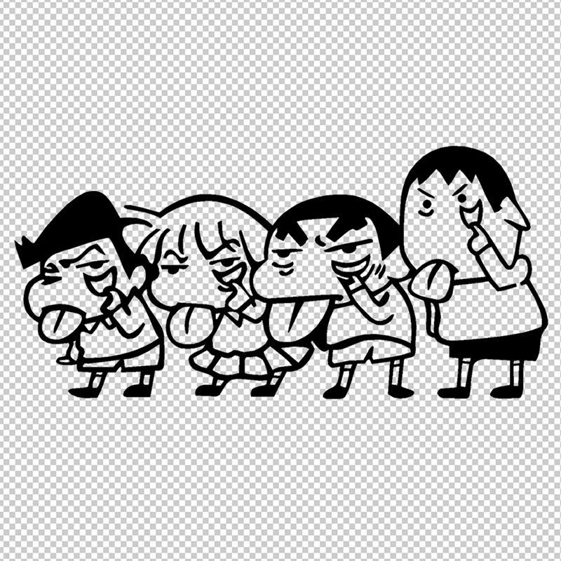 卡通动漫画 搞笑鬼脸 反光防水汽车贴花 车尾后档玻璃贴纸贴画415