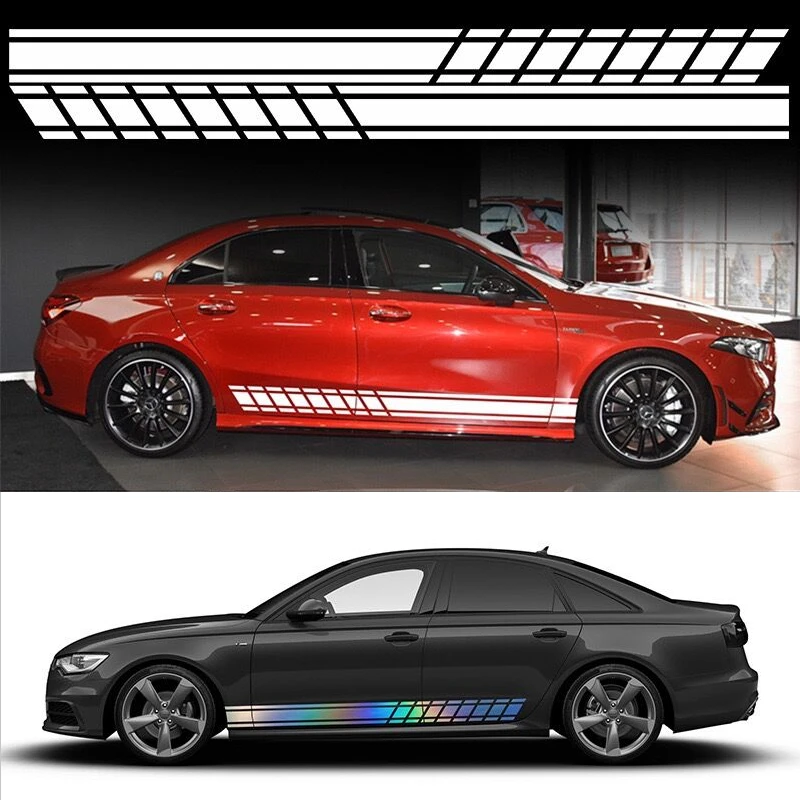 汽车贴纸侧裙外观车身拉花贴个性划痕贴长条运动风装饰贴创意改装