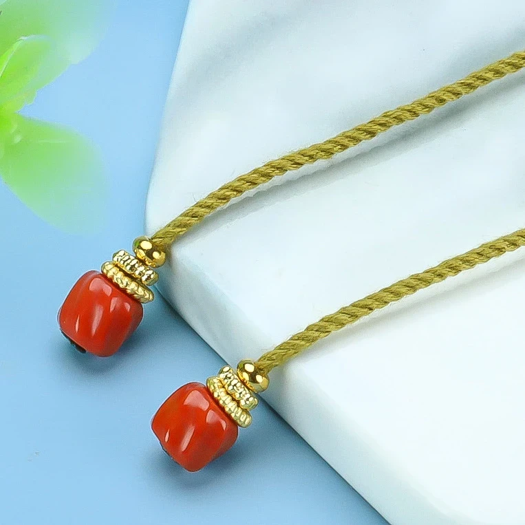 南红玛瑙扭扭珠卡5.5mm尺寸文玩弟子珠百搭搭配925配饰