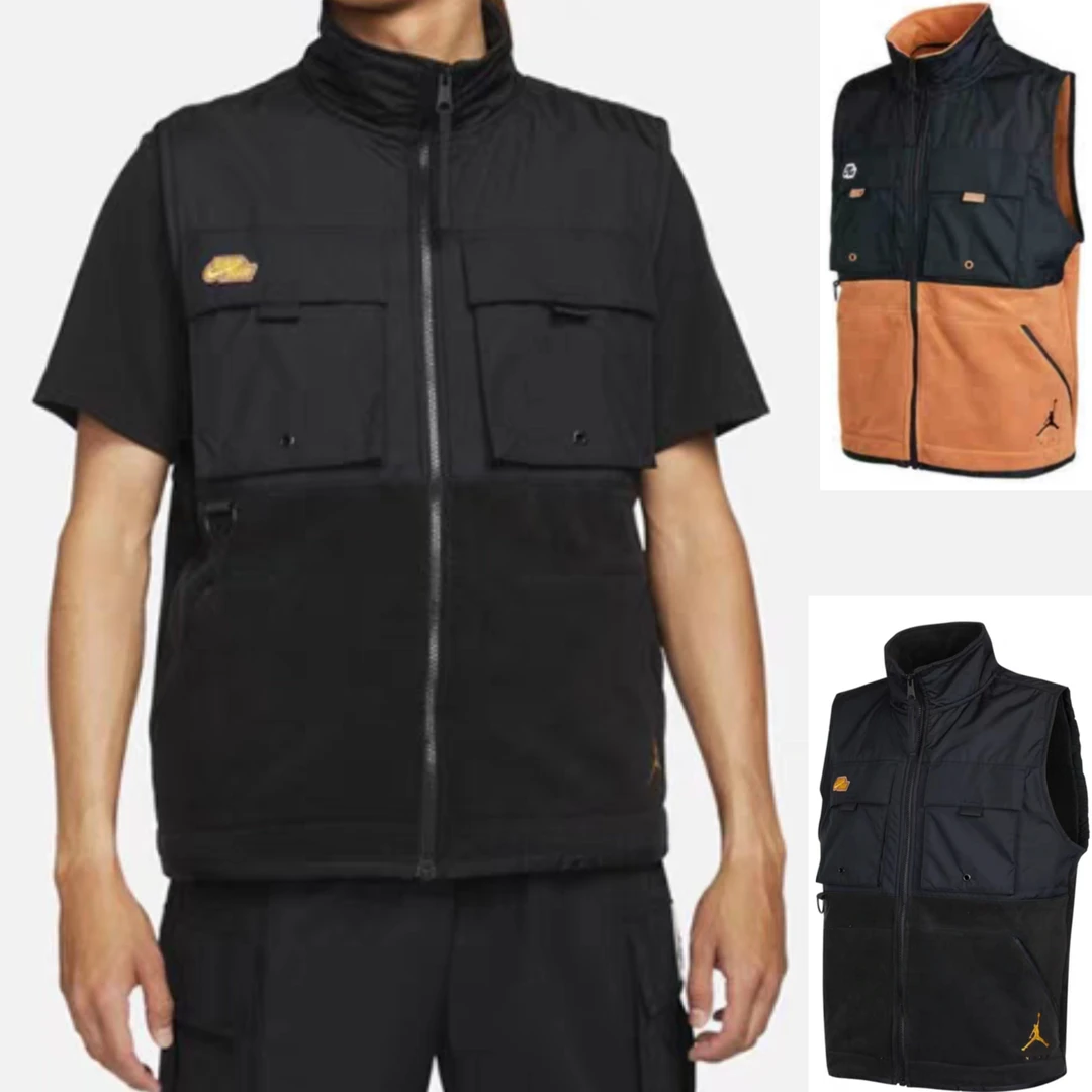NIKE/耐克正品现货男黑色时尚潮流运动休闲保暖多口袋机甲风马甲