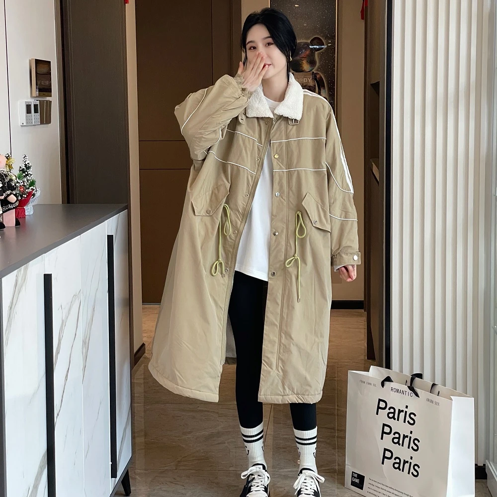 大促福利 时尚休闲运动大长款棉衣J8889075