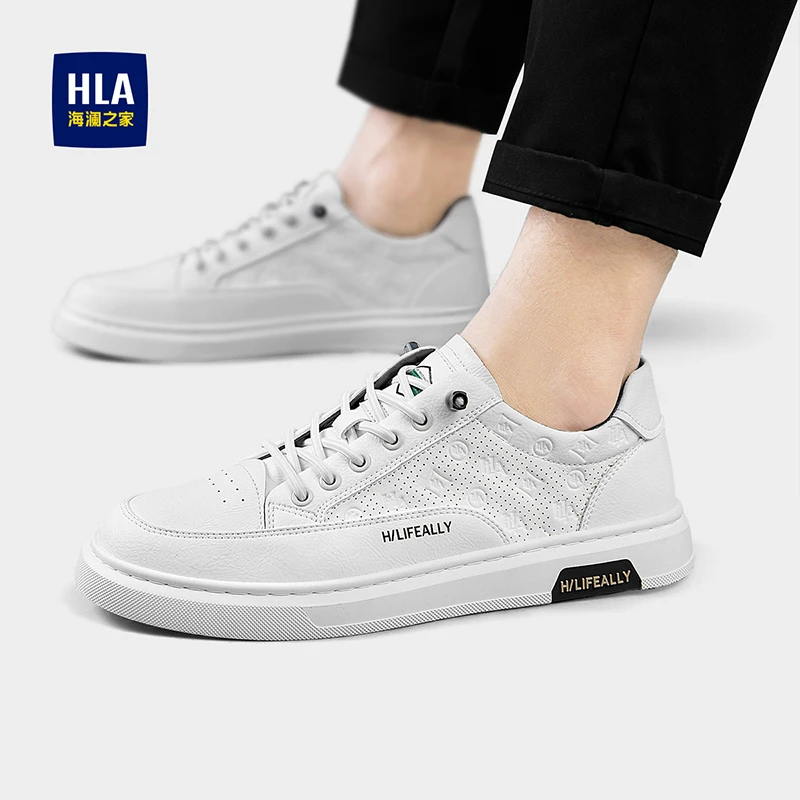 HLA/海澜之家男鞋2025秋冬时尚百搭潮鞋男士舒适低帮爆款休闲板鞋