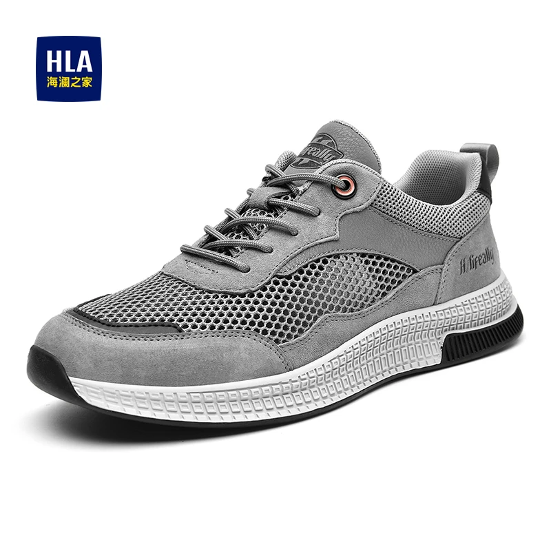 HLA/海澜之家2024秋季时尚百搭透气潮鞋男士网鞋轻便休闲网面鞋子