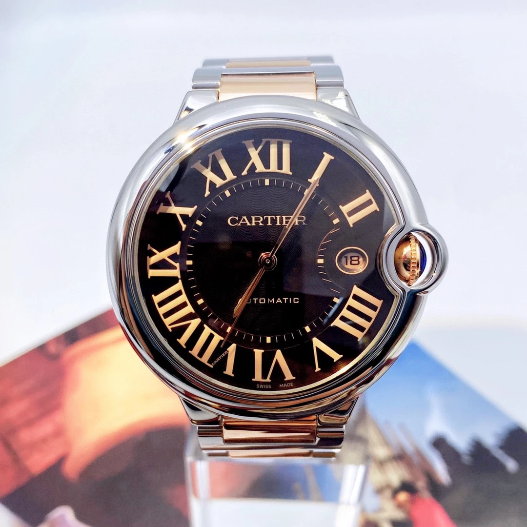 99新  老佛爷/卡地亚蓝气球/自动/间金/42mm/公价82000