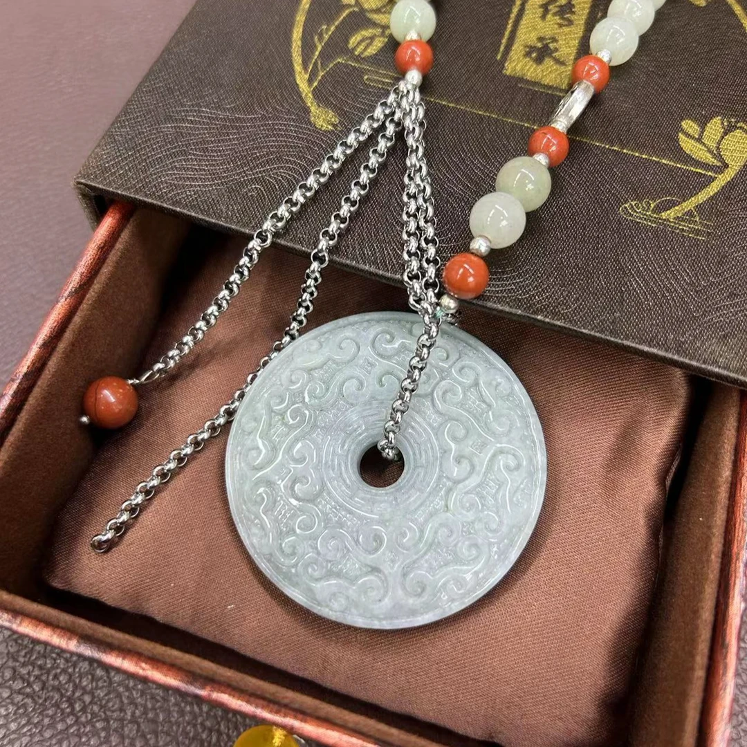 翡翠 双面雕工平安扣挂件 （多样性发货发一件）