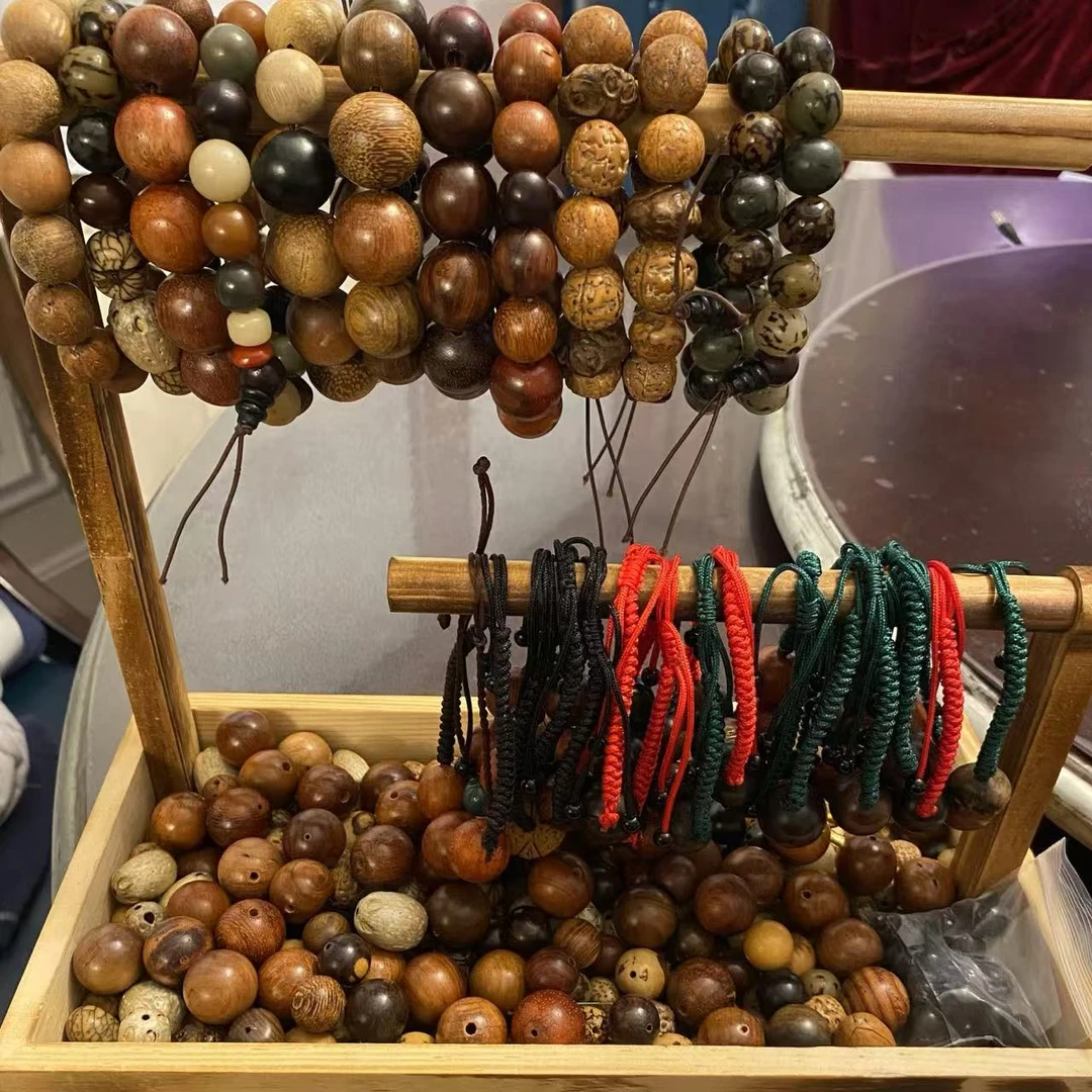 非金属木质手链 星星子妈妈手作【两条装】天然菩提檀木手串古风