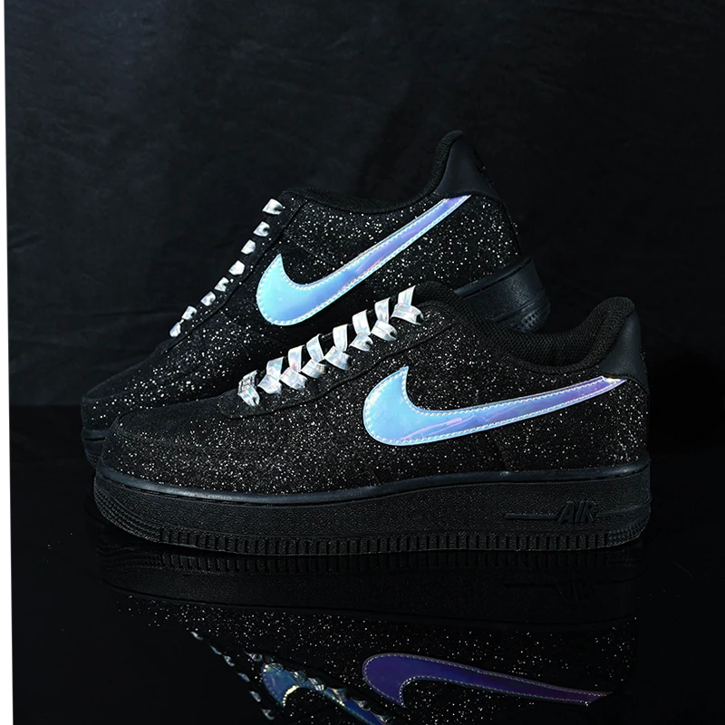 NIKE/耐克 AF1  星耀镭射 时尚低帮潮流情侣休闲鞋【定制球鞋】030