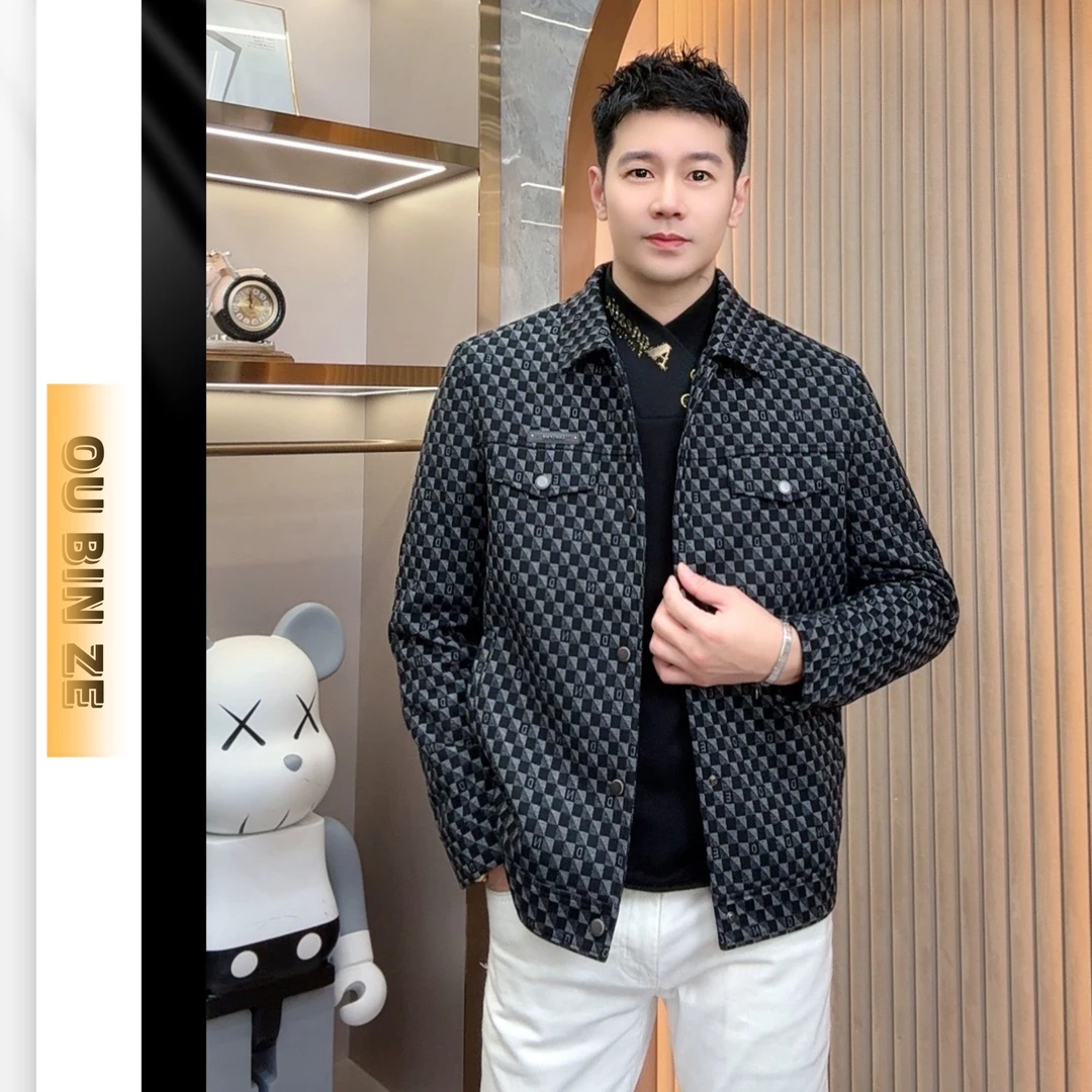 欧彬泽/【魔方】秋冬季韩版男装外套潮流夹克男翻领男装上衣8727-1