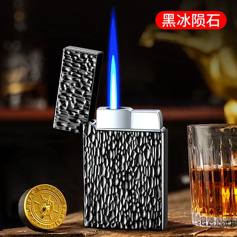 钢音【黑冰陨石】朗声直冲气体打火机复古高颜值男士礼品高档