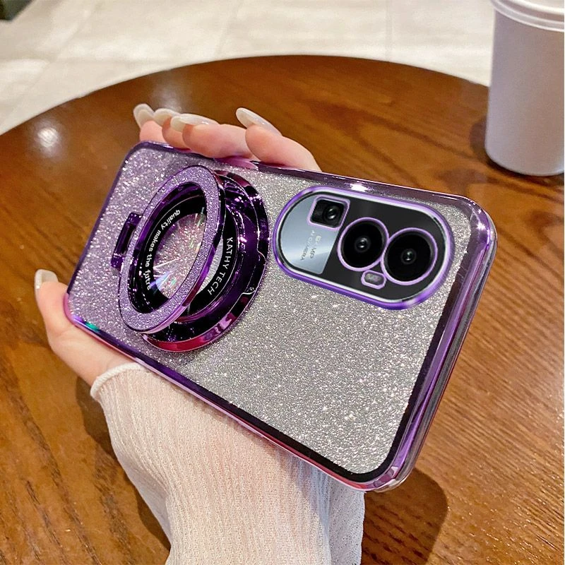 闪粉磁吸支架opporeno10pro手机壳PHV110防摔女个性网红创意简约p
